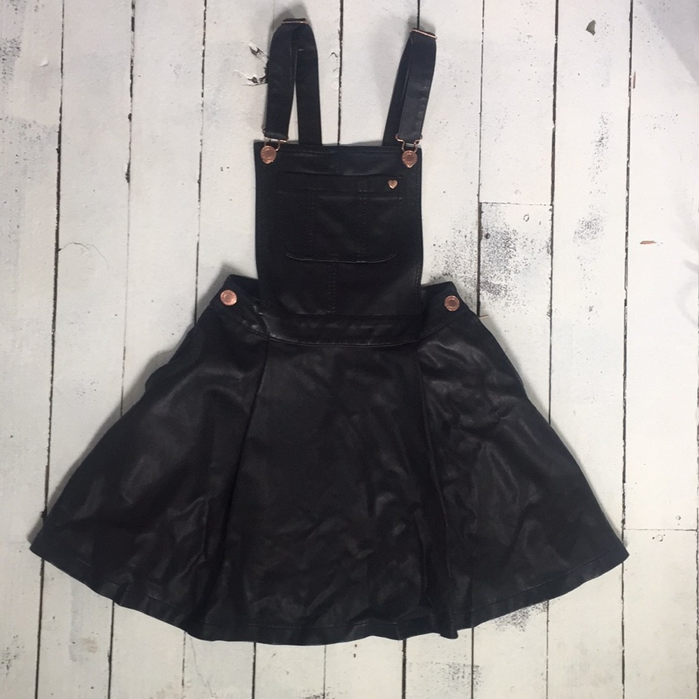 Kendall & Kylie faux leather overall dress